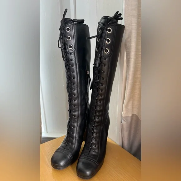 Miu Miu lace up boots - Picture 1 of 11